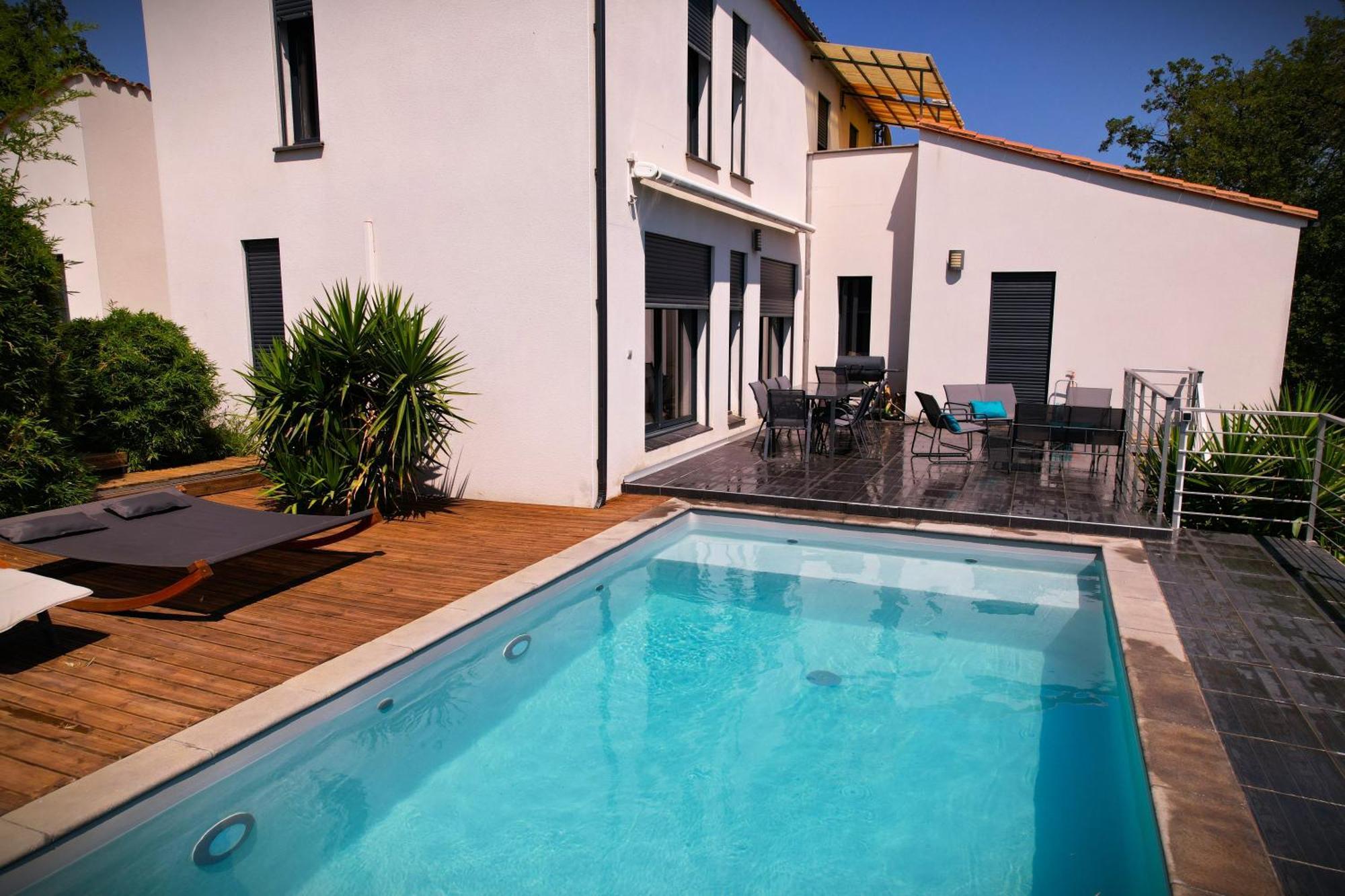 Villa Contemporaine, Jardin Mediterraneen Et Piscine Privee Saint-Jean-Pla-de-Corts Bagian luar foto